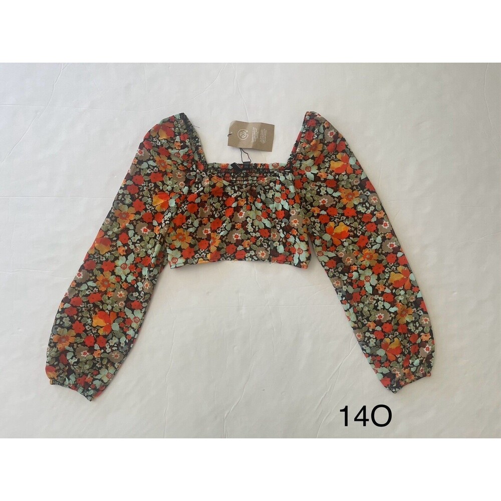 Vera Moda NWT Cute Floral Sweetheart Neck Crop Top Summer Wear Size XS‎